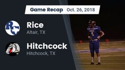 Recap: Rice  vs. Hitchcock  2018