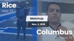 Matchup: Rice vs. Columbus  2018
