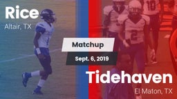 Matchup: Rice vs. Tidehaven  2019