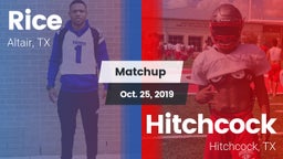 Matchup: Rice vs. Hitchcock  2019