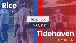 Matchup: Rice vs. Tidehaven  2020