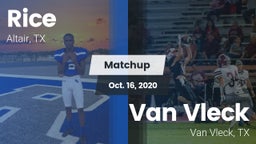 Matchup: Rice vs. Van Vleck  2020