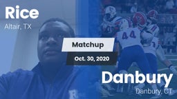 Matchup: Rice vs. Danbury  2020