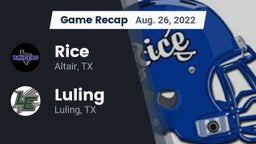 Recap: Rice  vs. Luling  2022