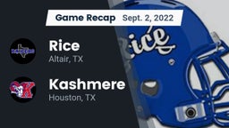Recap: Rice  vs. Kashmere  2022