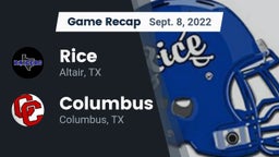 Recap: Rice  vs. Columbus  2022
