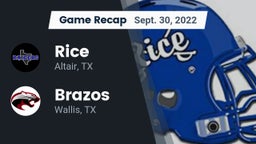 Recap: Rice  vs. Brazos  2022