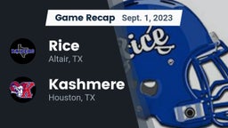 Recap: Rice  vs. Kashmere  2023
