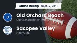 Recap: Old Orchard Beach  vs. Sacopee Valley  2018