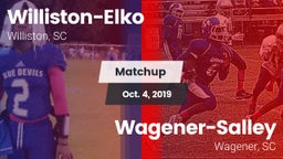 Matchup: Williston-Elko vs. Wagener-Salley  2019