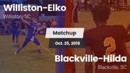 Matchup: Williston-Elko vs. Blackville-Hilda  2019