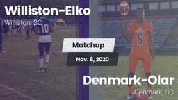 Matchup: Williston-Elko vs. Denmark-Olar  2020
