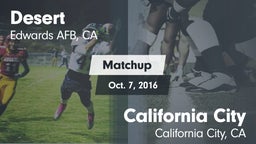 Matchup: Desert  vs. California City  2016