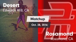 Matchup: Desert  vs. Rosamond  2016