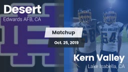 Matchup: Desert  vs. Kern Valley  2019