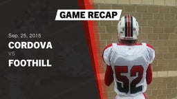 Recap: Cordova  vs. Foothill  2015