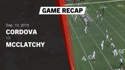 Recap: Cordova  vs. McClatchy  2015