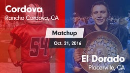 Matchup: Cordova vs. El Dorado  2016