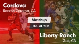 Matchup: Cordova vs. Liberty Ranch  2016