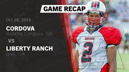 Recap: Cordova  vs. Liberty Ranch  2016