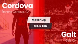 Matchup: Cordova vs. Galt  2017