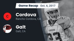 Recap: Cordova  vs. Galt  2017