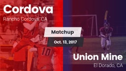 Matchup: Cordova vs. Union Mine  2017