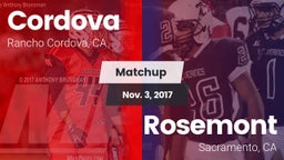 Matchup: Cordova vs. Rosemont  2017