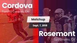 Matchup: Cordova vs. Rosemont  2018