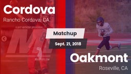 Matchup: Cordova vs. Oakmont  2018