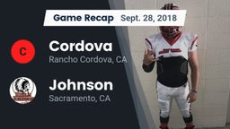 Recap: Cordova  vs. Johnson  2018