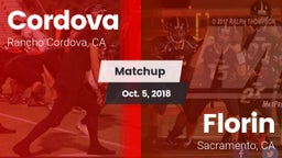 Matchup: Cordova vs. Florin  2018