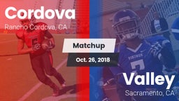 Matchup: Cordova vs. Valley  2018