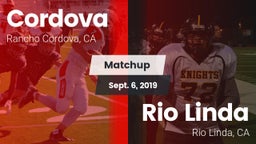 Matchup: Cordova vs. Rio Linda  2019