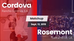 Matchup: Cordova vs. Rosemont  2019