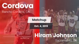Matchup: Cordova vs. Hiram Johnson  2019