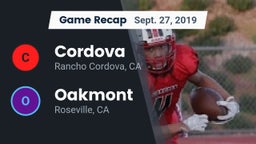 Recap: Cordova  vs. Oakmont  2019