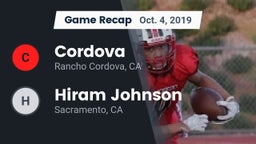 Recap: Cordova  vs. Hiram Johnson  2019