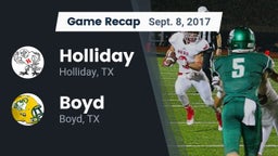 Recap: Holliday  vs. Boyd  2017