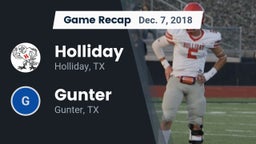 Recap: Holliday  vs. Gunter  2018