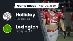 Recap: Holliday  vs. Lexington  2019