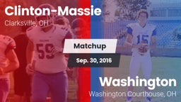 Matchup: Clinton-Massie vs. Washington  2016