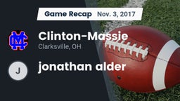 Recap: Clinton-Massie  vs. jonathan alder 2017