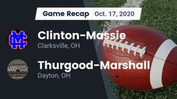 Recap: Clinton-Massie  vs. Thurgood-Marshall  2020