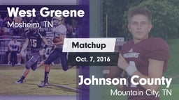 Matchup: West Greene vs. Johnson County  2016