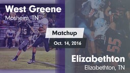 Matchup: West Greene vs. Elizabethton  2016