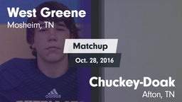 Matchup: West Greene vs. Chuckey-Doak  2016