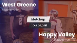 Matchup: West Greene vs. Happy Valley  2017