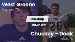 Matchup: West Greene vs. Chuckey - Doak  2017