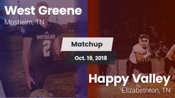 Matchup: West Greene vs. Happy Valley   2018